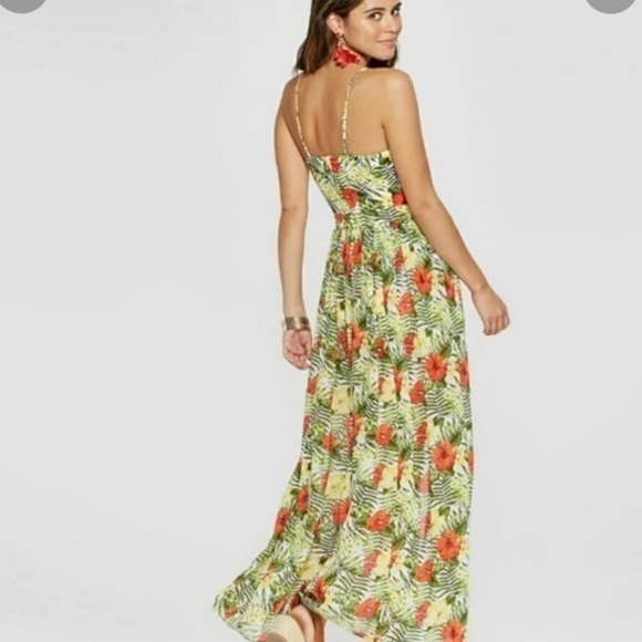 XOXO Spaghetti Strap Tropical Maxi Romper - Picture 6 of 7